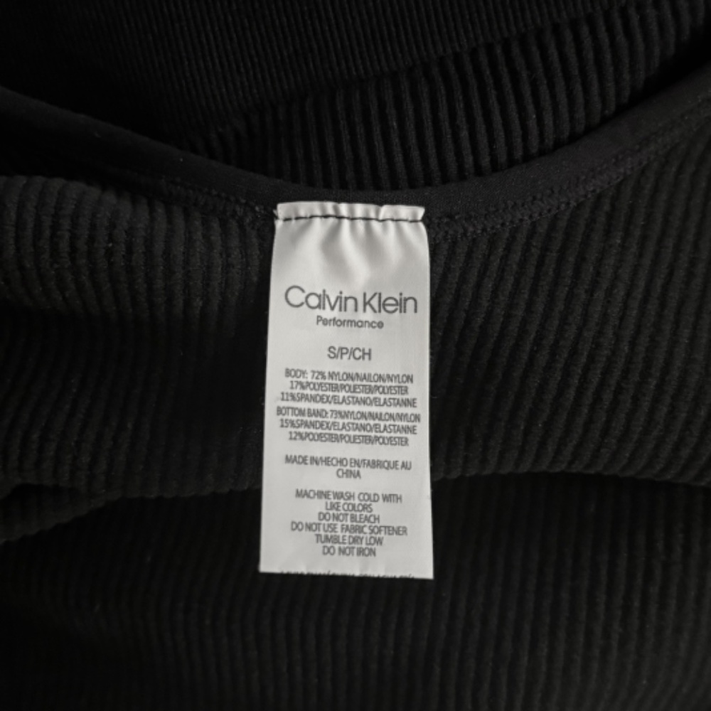 NWT Calvin Klein Performance Ribbed Knit Sports Bra - Picture 4 of 4